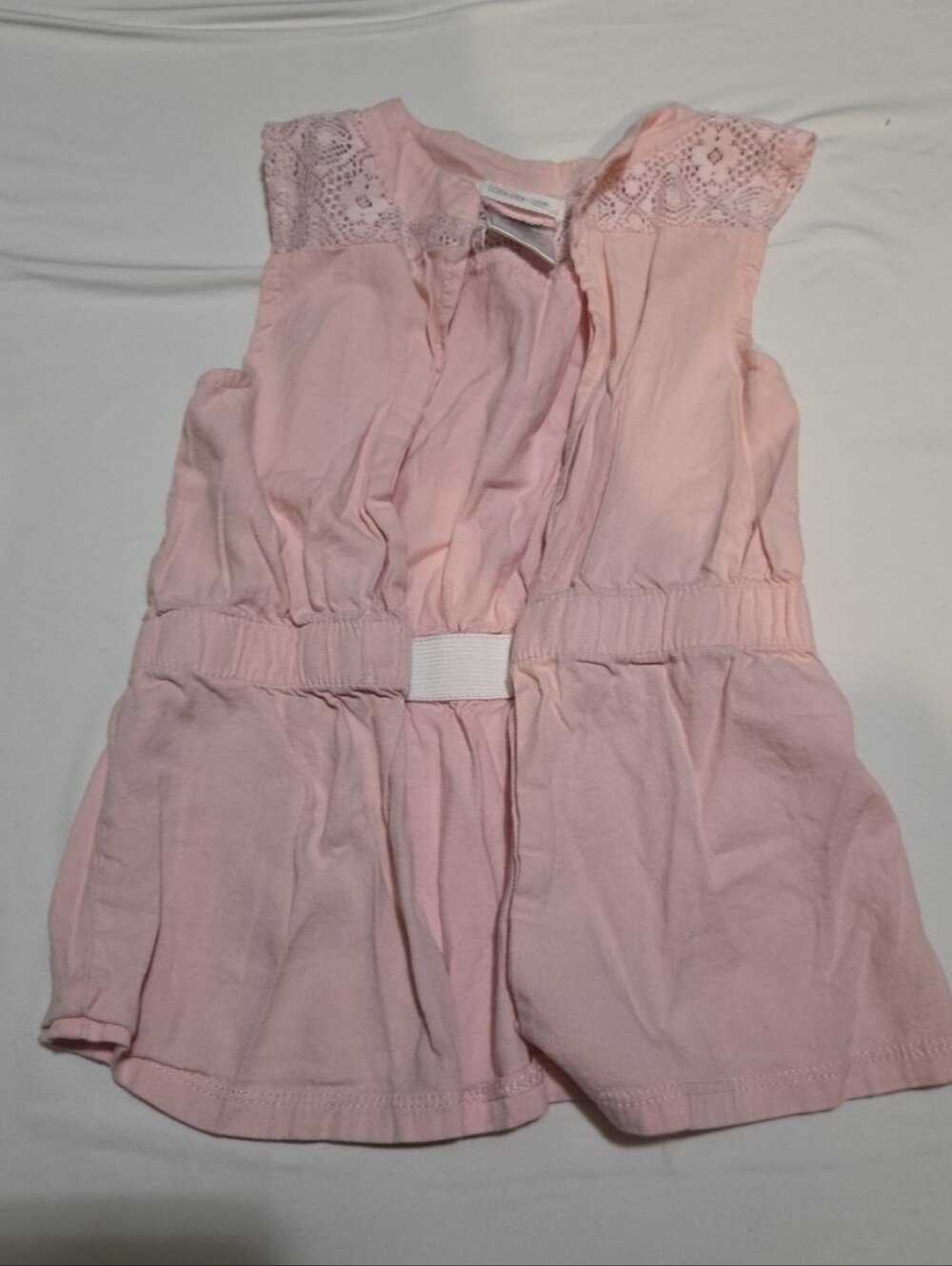 Forever me girls size 5 pink lace vest #06